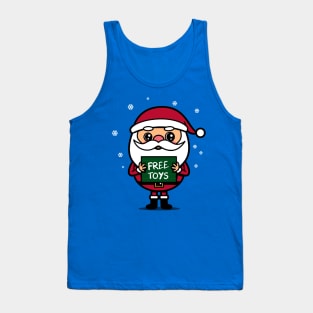 Cute Kawaii Christmas Santa Claus Giving Toys Tank Top